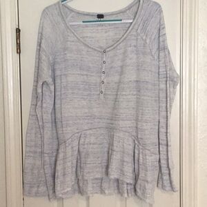 Vintage We The Free Coastline Poplin Long Sleeve Top